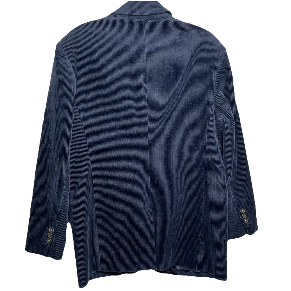 Everlane Womens Size 8 Navy Corduroy 80s Blazer Jacket Oversized Career - Picture 6 of 10